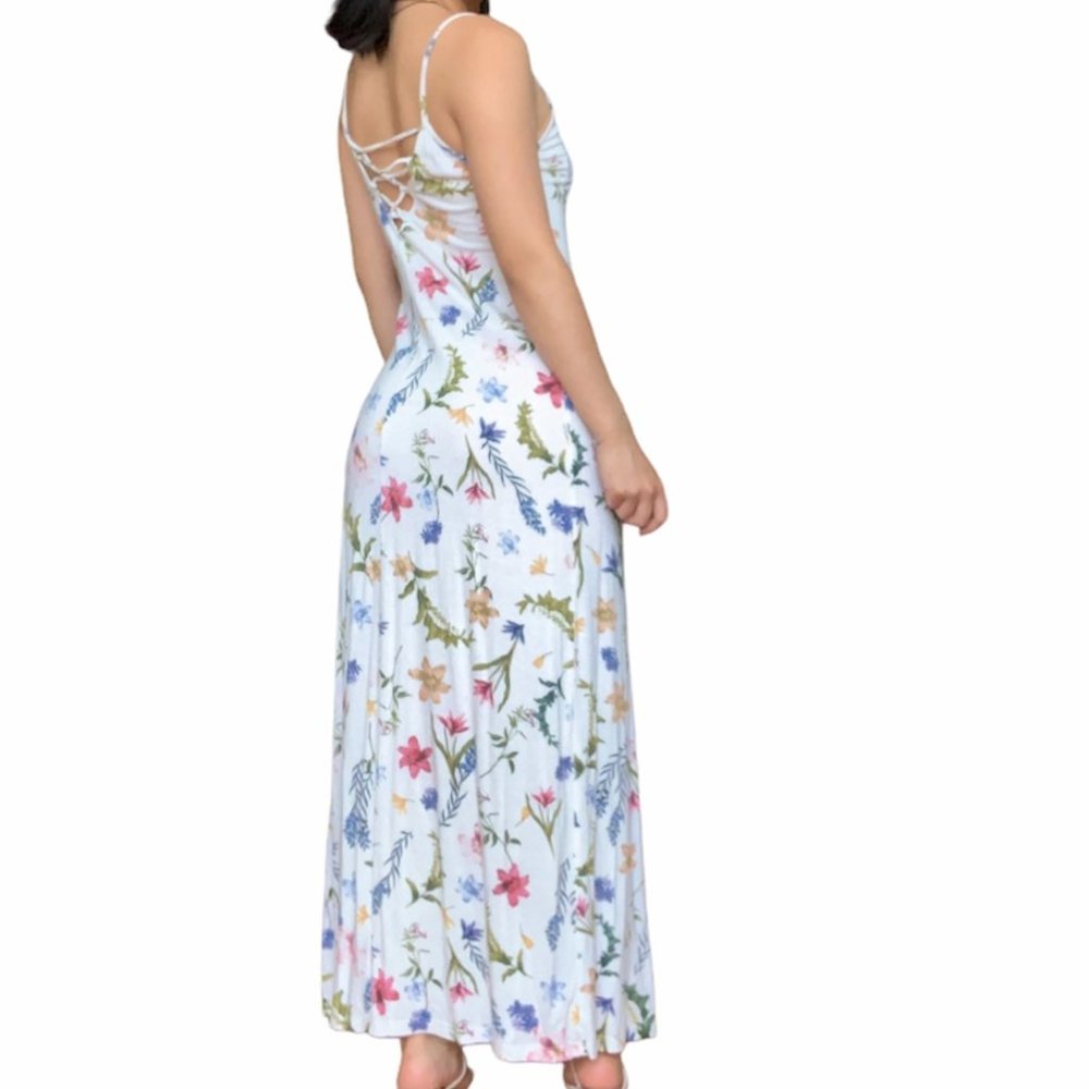 Bershka long floral maxi summer dress